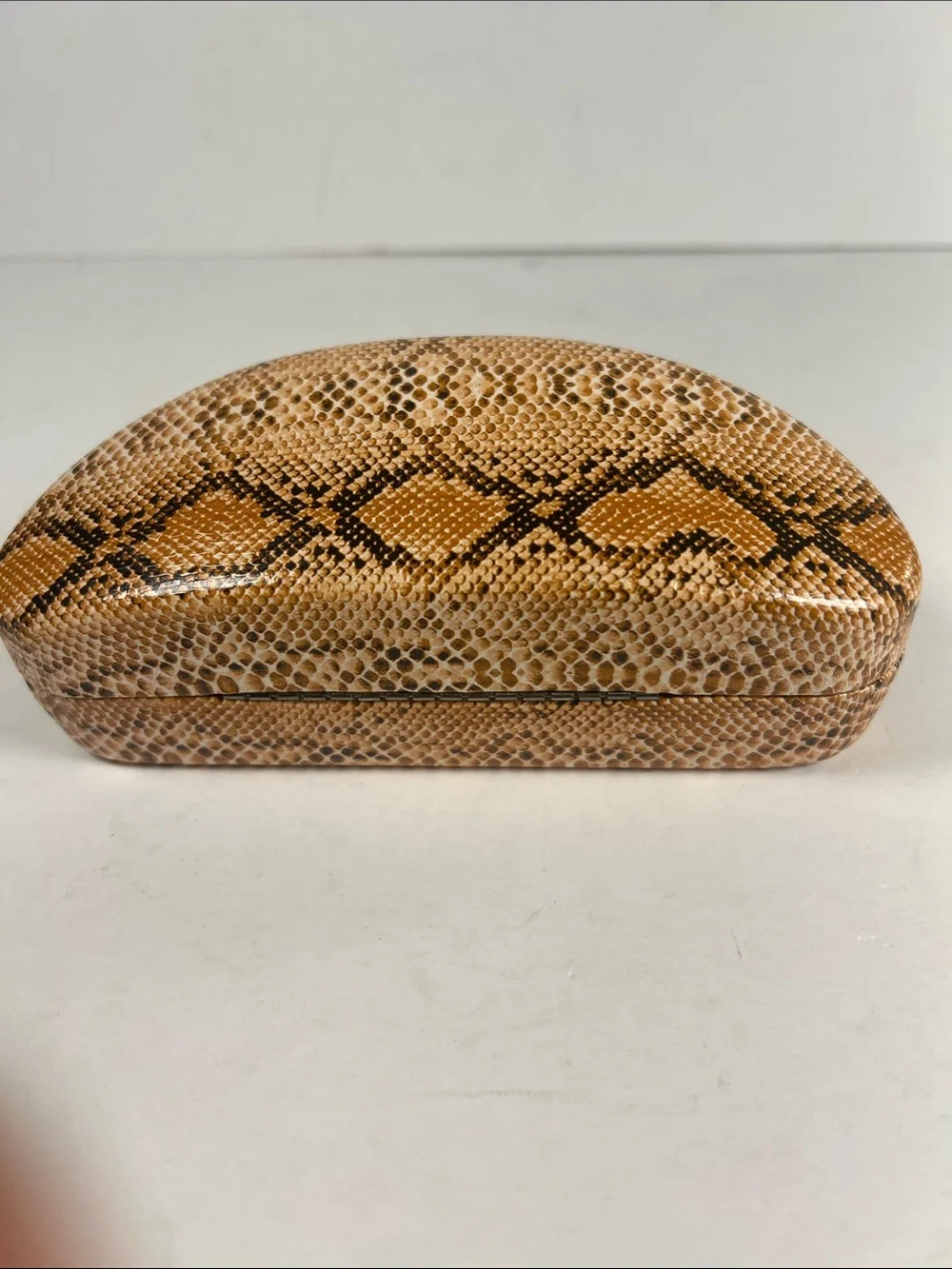 Snake-Print Hard Shell Reptile Habitat Accessory Case — Brown